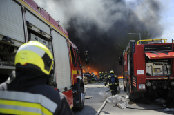 Hulladékfeldolgozó telepen keletkezett tűz