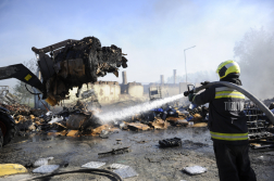 Hulladékfeldolgozó telepen keletkezett tűz
